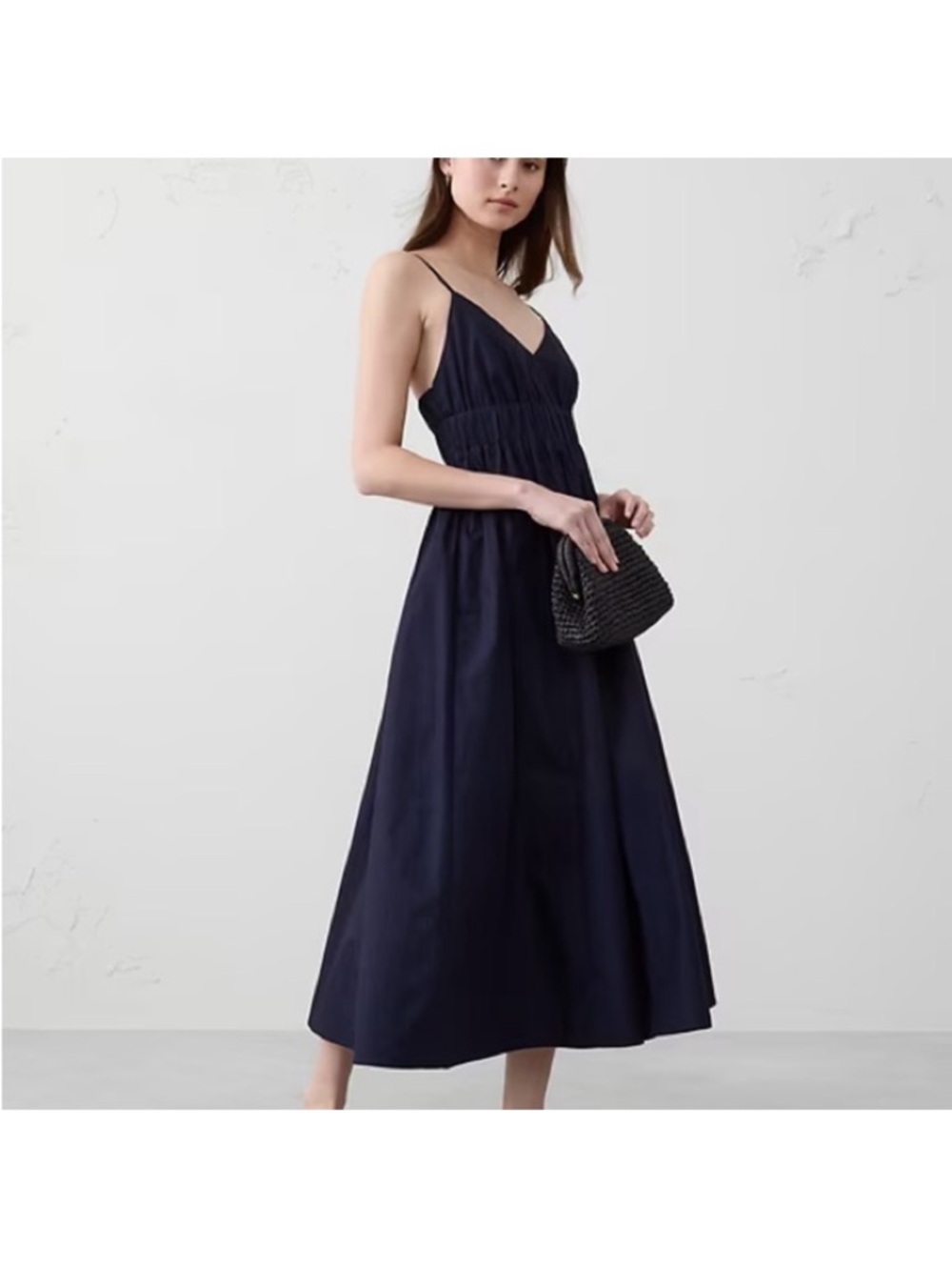 Banana Republic Strappy-empire waist midi dress Navy